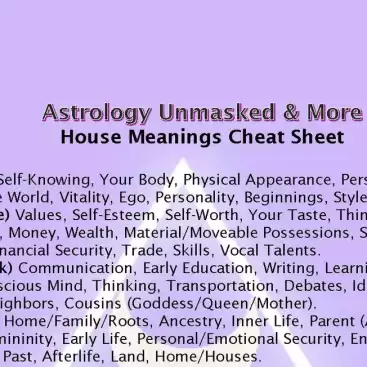 Houses Cheat Sheet PDF